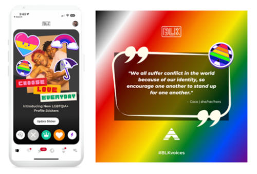 BLK Dating App Pride Pack Stickers