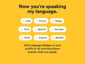 Bumble adds 100 different Language Badges