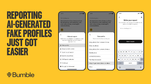 How to report AI fake profiles on Bumble.