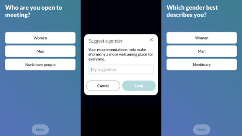 How to suggest a gender on eHarmony
