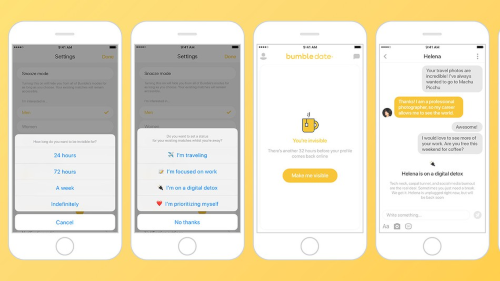 How Bumble Snooze feature works