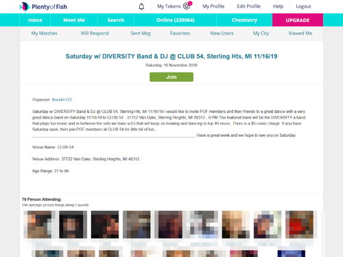 POF Single Event Description Page