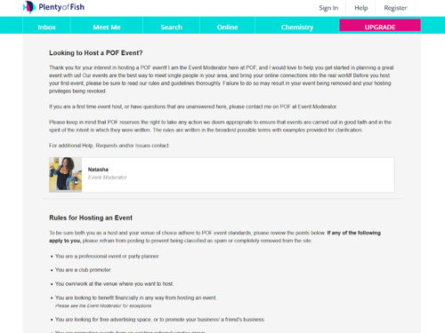 POF Single Event Guidelines