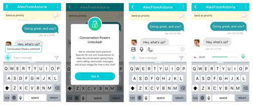 POF app conversation powers screen captures