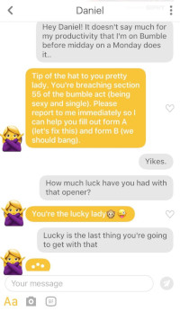 Messaging on the Bumble App