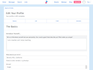 Editing Your Profile