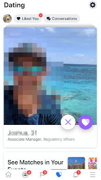 Facebook Dating Home Screen