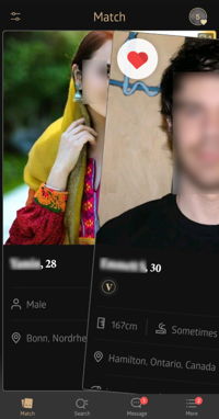 Swiping Luxy Matches