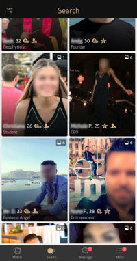 Searching on the Luxy App
