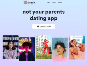 Snack Dating App Homepage