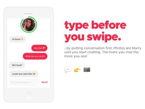 Photos are blurry until you start to chat.