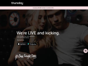  Thursday Dating App Homepage Screenshot