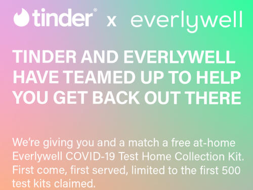 Tinder and Everywell App Message