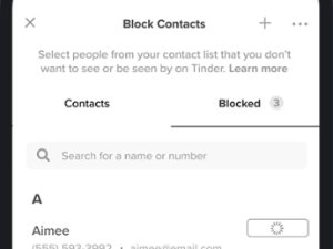 On Tinder you can now Block Contacts.